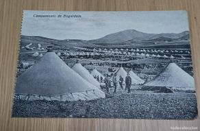 Militaria: POSTAL DE LA GUERRA DEL RIF, CAMPAMENTODE BURGARDAIN, ED. BOIX HERMANOS, NO CIRCULADA.
